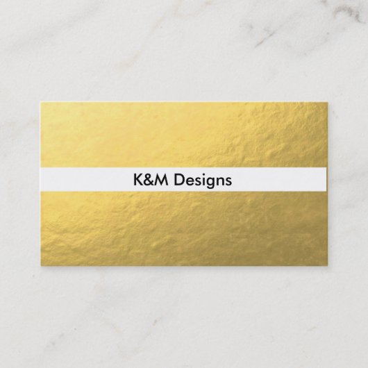 Gold Foil Eenvoudige Visitekaartjes (Voorkant)