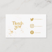 Gold foil-effect bedankt de Kaart Sociale links (Voorkant)