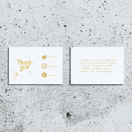Gold foil-effect bedankt de Kaart Sociale links