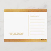 Gold Foil-effect, Champagne Bubbles, nieuwjaar Briefkaart (Achterkant)