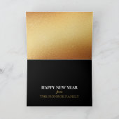 Gold Foil-effect, Champagne Bubbles, nieuwjaar Kaart (Binnen)