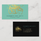 Gold Foil-effect Chic-Visitekaartje Visitekaartje (Voorkant / Achterkant)