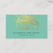 Gold Foil-effect Chic-Visitekaartje Visitekaartje (Voorkant)