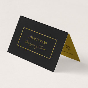 Gold Foil-effect Double Loyalty-Visitekaartje Visitekaartje
