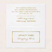 Gold Foil-effect Double Loyalty-Visitekaartje Visitekaartje (Buitenkant ongevouwen)