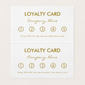 Gold Foil-effect Double Loyalty-Visitekaartje Visitekaartje (Binnenkant ongevouwen)