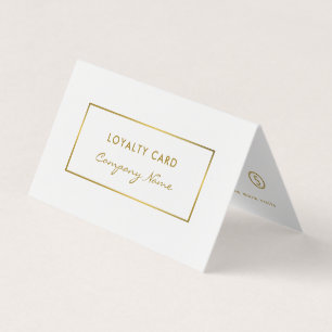 Gold Foil-effect Double Loyalty-Visitekaartje Visitekaartje