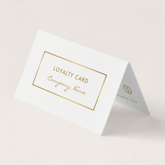 Gold Foil-effect Double Loyalty-Visitekaartje Visitekaartje (Voorkant)