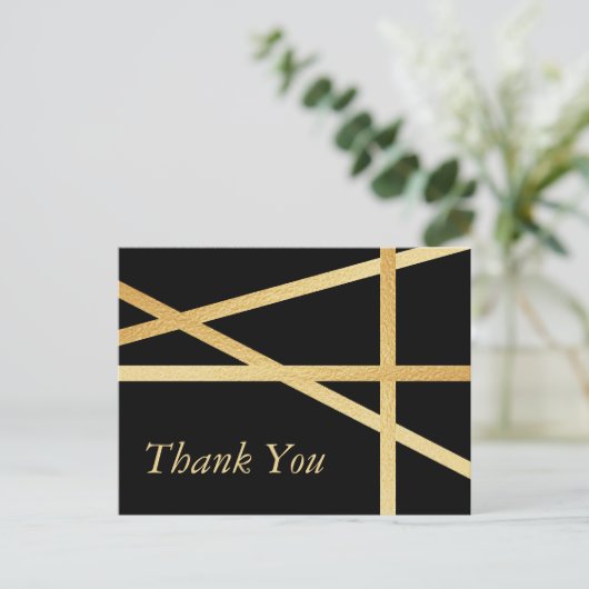 Gold Foil Effect Geometric Style Weddenschap Harte Briefkaart (Staand voorkant)