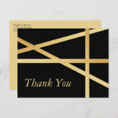 Gold Foil Effect Geometric Style Weddenschap Harte Briefkaart (Voorkant / Achterkant)