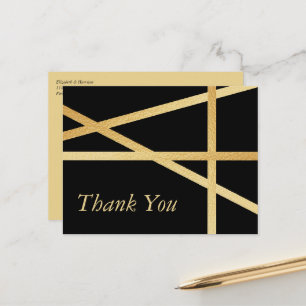 Gold Foil Effect Geometric Style Weddenschap Harte Briefkaart