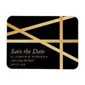 Gold Foil-effect Geometrische stijl Opslaan datum Magneet (Horizontaal)