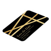 Gold Foil-effect Geometrische stijl Opslaan datum Magneet (Linkerzijde)