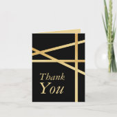 Gold Foil-effect Geometrische stijlbinding Bedankkaart (Voorkant)