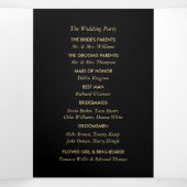 Gold Foil-effect Geometrische stijlbinding Drieluik Programma (Binnenkant midden)