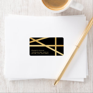 Gold Foil-effect Geometrische stijlbinding Etiket