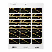 Gold Foil-effect Geometrische stijlbinding Etiket (Full Sheet)