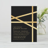 Gold Foil-effect Geometrische stijlbinding Kaart (Staand voorkant)