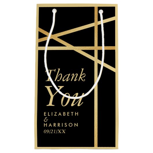 Gold Foil-effect Geometrische stijlbinding Klein Cadeauzakje (Voorkant)