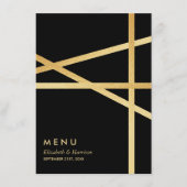 Gold Foil-effect Geometrische stijlbinding Menu (Voorkant)