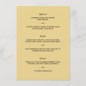 Gold Foil-effect Geometrische stijlbinding Menu (Achterkant)