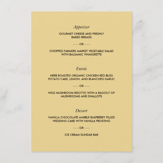 Gold Foil-effect Geometrische stijlbinding Menu (Achterkant)