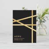 Gold Foil-effect Geometrische stijlbinding Menu (Staand voorkant)