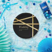 Gold Foil-effect Geometrische stijlbinding Papieren Bordje (Feest)