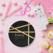 Gold Foil-effect Geometrische stijlbinding Papieren Bordje (Feest)