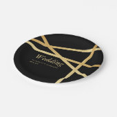 Gold Foil-effect Geometrische stijlbinding Papieren Bordje (Gekanteld)