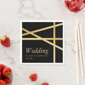 Gold Foil-effect Geometrische stijlbinding Servet (Insitu)