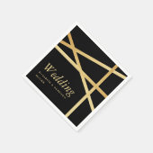 Gold Foil-effect Geometrische stijlbinding Servet (Hoek)