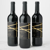 Gold Foil-effect Geometrische stijlbinding Wijn Etiket (Flessen)