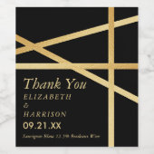 Gold Foil-effect Geometrische stijlbinding Wijn Etiket (Enkel label)
