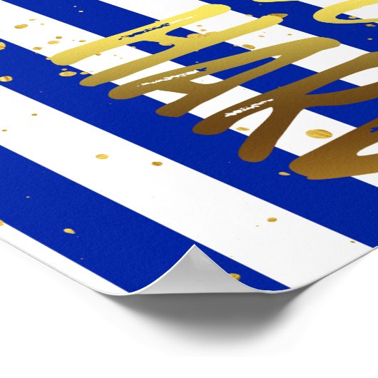 Gold Foil-effect Hustle Hard Poster (Hoek)