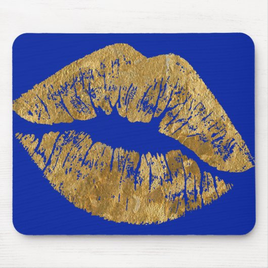 Gold Foil Effect Kiss Muismat (Voorkant)