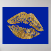 Gold Foil Effect Kiss Poster (Voorkant)