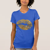 Gold Foil Effect Kiss T Shirt (Voorkant)