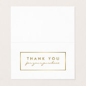 Gold Foil-effect Logo/Afbeelding Hartelijk dank Visitekaartje (Buitenkant ongevouwen)