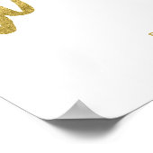 Gold Foil-effect Welkom bij ons huwelijksbord Poster (Hoek)