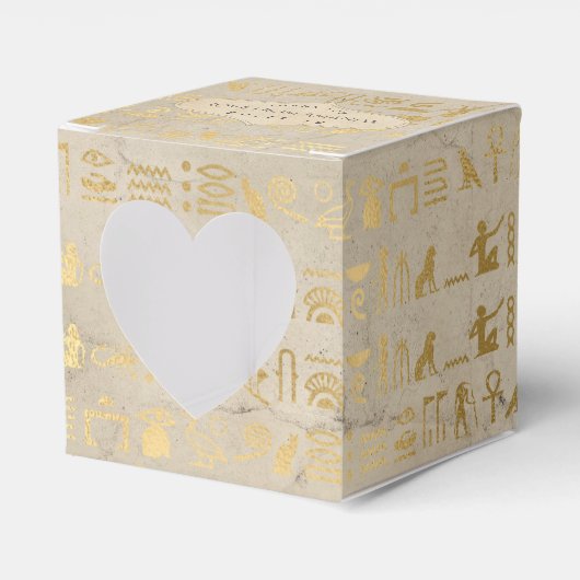 Gold Foil Egyptian Thmed Party Bedankdoosjes (Voorkant Zijde)