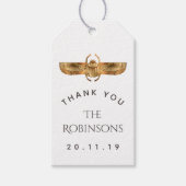 Gold Foil Egyptian Thmed Party Cadeaulabel (Voorkant)