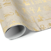 Gold Foil Egyptian Thmed Party Cadeaupapier (Rol Hoek)