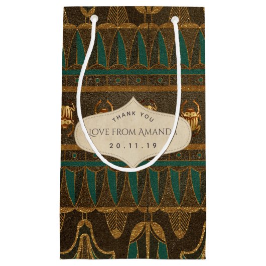 Gold Foil Egyptian Thmed Party Klein Cadeauzakje (Voorkant)