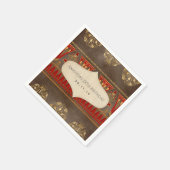 Gold Foil Egyptian Thmed Party Servet (Hoek)