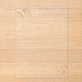 Gold Foil Elegant Botanical Minimalist Wedding Acryl Uitnodigingen (Voorkant)