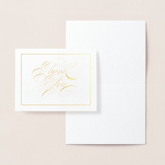 Gold Foil Elegant Calligrafie Dank je wel Folie Kaarten (Display)