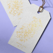 Gold Foil Elegant Drawn Botanical Monogram Weddens Cadeaulabels