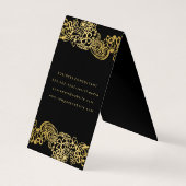Gold Foil Elegant Floral Pattern Visitekaartje (Achterkant)