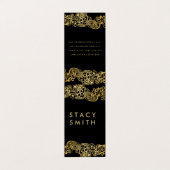 Gold Foil Elegant Floral Pattern Visitekaartje (Buitenkant ongevouwen)